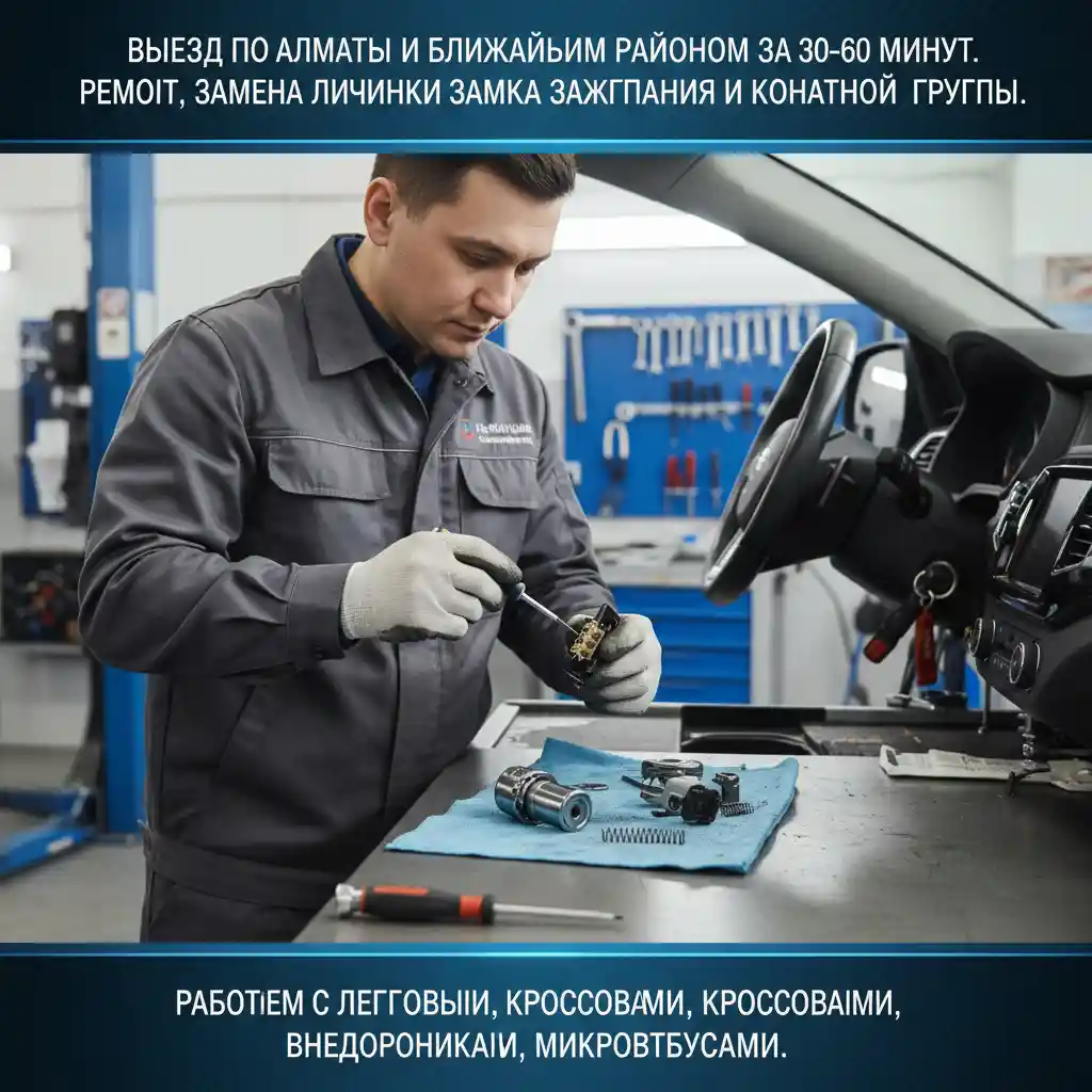 Ремонт замков зажигания в Алматы — выезд мастера